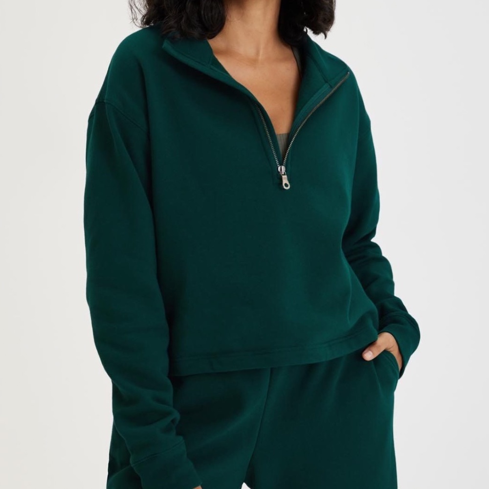 Girlfriend Collective Biome (Sold out color!) 50/50 Half-Zip Sweatshirt